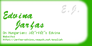 edvina jarfas business card